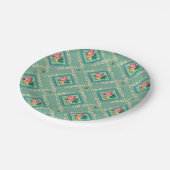  aqua  behangpapier borden papieren bordje (Gekanteld)