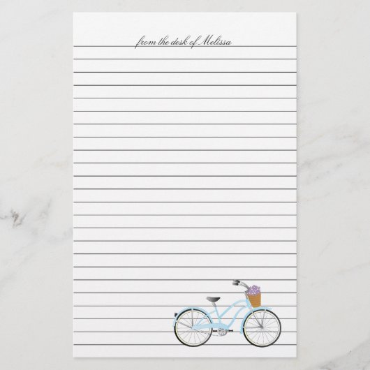 Aqua Bicycle Briefpapier (Voorkant)