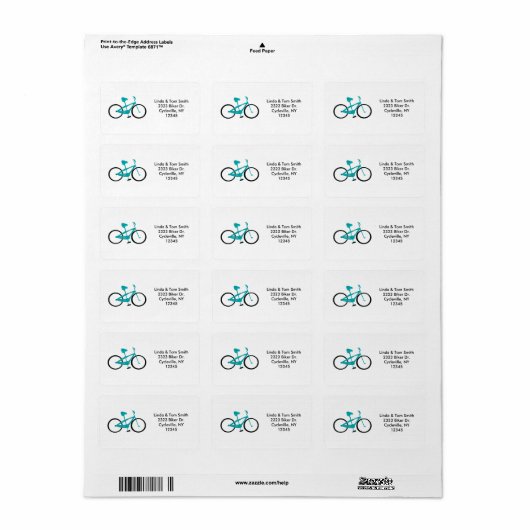Aqua Bicycle Etiket (Full Sheet)