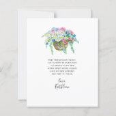 Aqua Bicycle Floral Basket Budget Modus Kaart (Achterkant)