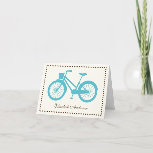 Aqua Bicycle Vouw Notitiekaarten (Voorkant)
