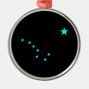 Aqua Big Dipper Metalen Ornament