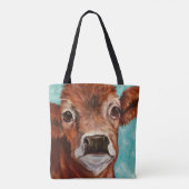 Aqua Big Eyed Calf Tote Bag (Achterkant)