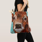 Aqua Big Eyed Calf Tote Bag (Dichtbij)
