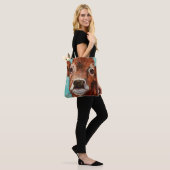 Aqua Big Eyed Calf Tote Bag (Op model)