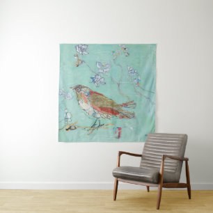 Aqua Bird Wandkleed