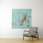 Aqua Bird Wandkleed (In situ)