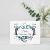 aqua Black and white Chic Business - Hartelijk dan Briefkaart (Staand voorkant)