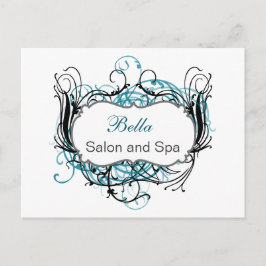 aqua Black and white Chic Business - Hartelijk dan Briefkaart