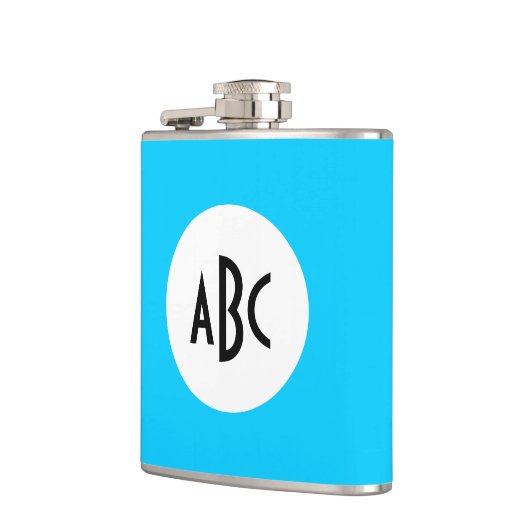 Aqua Black en White Monogram Heupfles (Links)