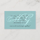  Aqua Black Monogram Visitekaartje (Achterkant)