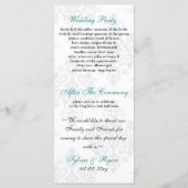 aqua black Wedding programma Programmakaart (Achterkant)