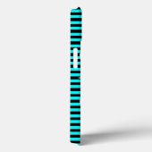 Aqua Black White Striped Polka Dots iPad Air Case (Achterkant / Rechts)