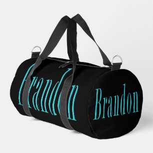 Aqua Blau Ontworpen Brandon Naam, Print Cut Sew Ta Plunjezak