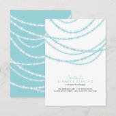 Aqua Blau Stijlvolle Fonkelende Lichten Klasse Tro Kaart (Voorkant / Achterkant)