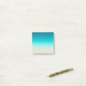 Aqua Blau Verlopende Abstracte Achtergrond Zachte Post-it® Notes (Op bureau)