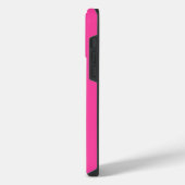 Aqua blauw aangepaste naam script vet heet roze iPhone hoesje (Linkerkant)