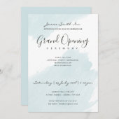 AQUA BLAUW ACRYLVATK OPENINGSCEREMONIE KAART (Voorkant / Achterkant)