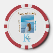 Aqua blauw bruin gelukkige 16e verjaardag foto naa