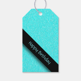 Aqua Blauw Cadeaulabel
