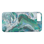 Aqua, blauw en groen abstracte iPhone-draagtas Case-Mate iPhone Case (Achterkant (Horizontaal))