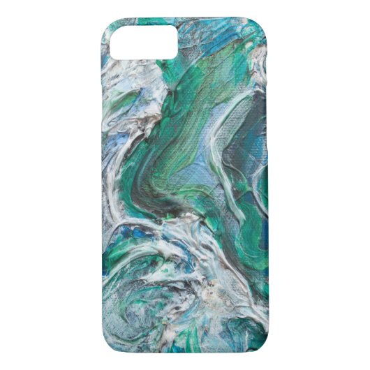 Aqua, blauw en groen abstracte iPhone-draagtas Case-Mate iPhone Case (Achterkant)
