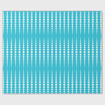 Aqua Blauw en Wit Stippen Inpakpapier