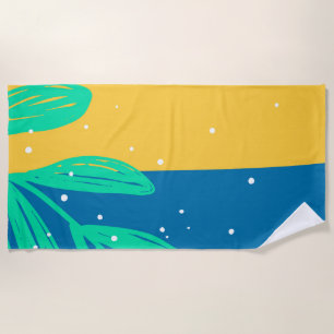 Aqua Blauw Geel Groen Voor Meisjes & Jongens Weeke Strandlaken
