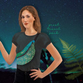 Aqua Blauw Groen Ombre Bloempatroon Heuptasje