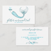 Aqua Blauw Groene Staart Zeemeermin Visitekaartje (Voorkant / Achterkant)