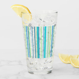 Aqua Blauw Groene Strand Kleur Strepen Glas