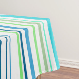 Aqua Blauw Groene Strand Kleur Strepen Tafelkleed