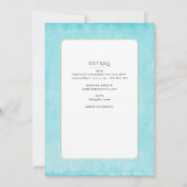 Aqua Blauw Katholiek Nuptial Mass Bruiloft Kaart (Achterkant)