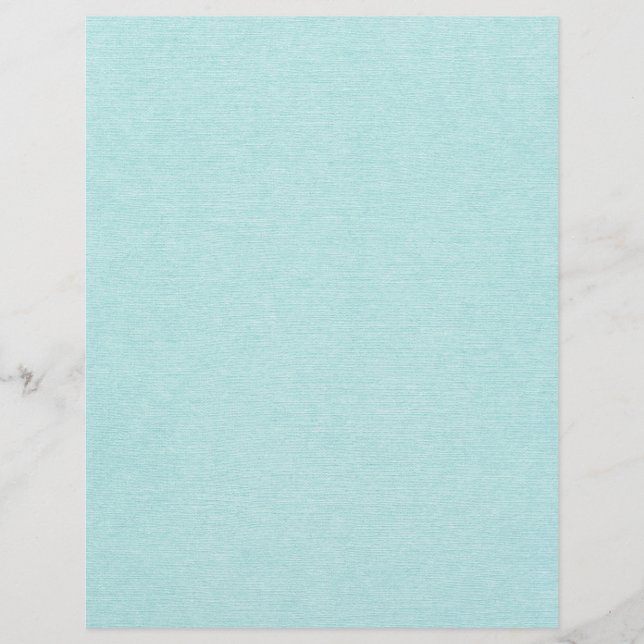 Aqua blauw linnen bedrukt papier voor textuur (Voorkant)