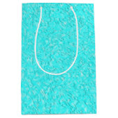 Aqua Blauw Medium Cadeauzakje (Voorkant)