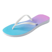 Aqua Blauw naar Roze Verloop Teenslippers (Schuin)