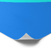Aqua Blauw Poster (Hoek)