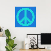 Aqua Blauw Poster (Thuiskantoor)