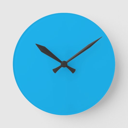 Aqua Blauw Ronde Klok (Voorkant)