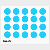 Aqua Blauw Ronde Sticker (Vel)
