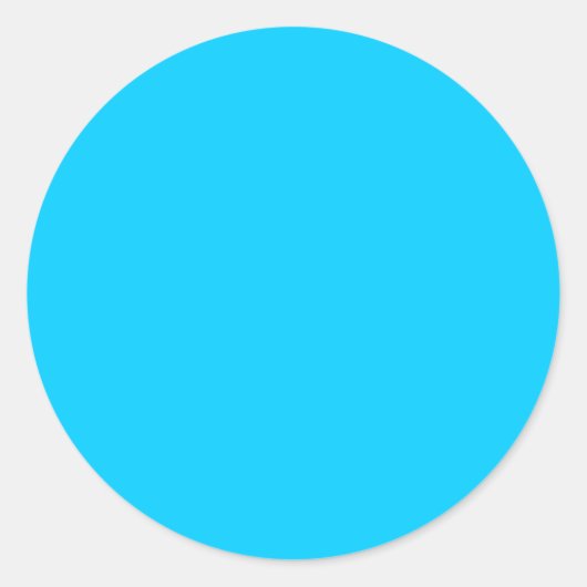 Aqua Blauw Ronde Sticker (Voorkant)