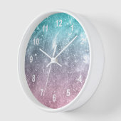 Aqua blauw Roze ombre zee sterrenstelsel abstract  (Hoek)