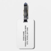 Aqua blauw Roze ombre zee sterrenstelsel abstract  Bagagelabel (Achterkant verticaal)