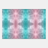 Aqua blauw Roze ombre zee sterrenstelsel abstract Inpakpapier Vel (Voorkant)
