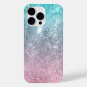 Aqua blauw Roze ombre zee sterrenstelsel abstract iPhone Hoesje (Achterkant)