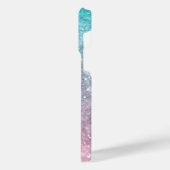 Aqua blauw Roze ombre zee sterrenstelsel abstract iPhone Hoesje (Linkerkant)