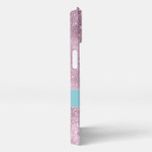 Aqua blauw Roze ombre zee sterrenstelsel abstract  iPhone Hoesje (Rechterkant)