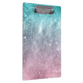 Aqua blauw Roze ombre zee sterrenstelsel abstract Klembord (Rechts)