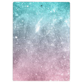 Aqua blauw Roze ombre zee sterrenstelsel abstract  Klembord (Achterkant)