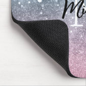 Aqua blauw Roze ombre zee sterrenstelsel abstract  Muismat (Hoek)